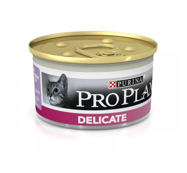 ПРО ПЛАН Консервы Purina Pro Plan Delicate для кошек с чувствительным пищеварением, индейка, банка, 85 г